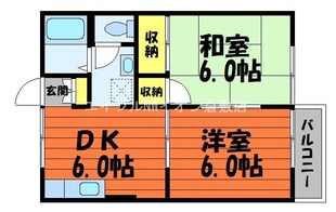 カームナガセの物件間取画像